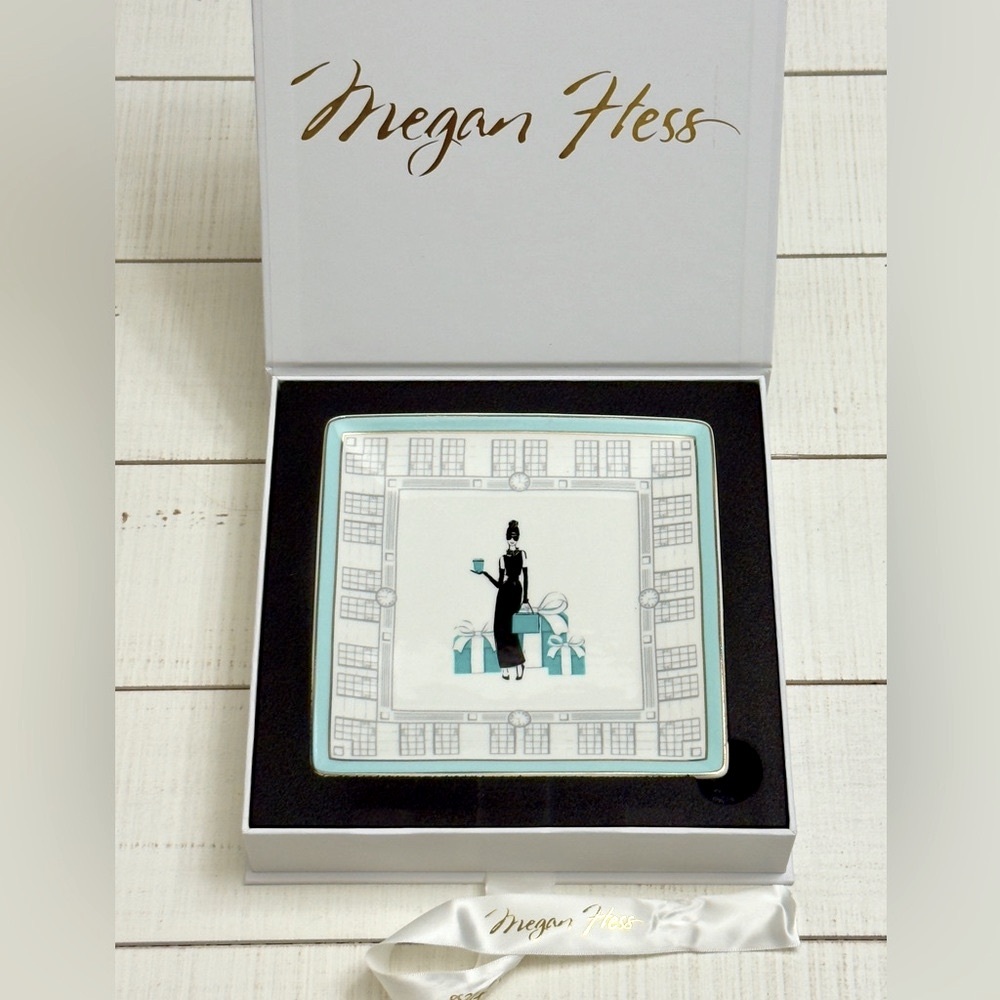 Porcelain Trinket Tray- Audrey Hepburn or Grace Kelly- By Megan Hess